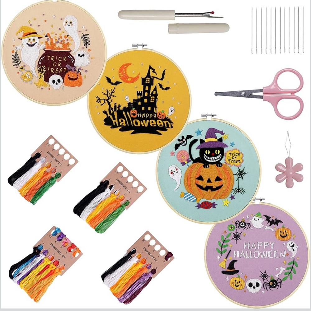 Halloween Embroidery Kit NIP
